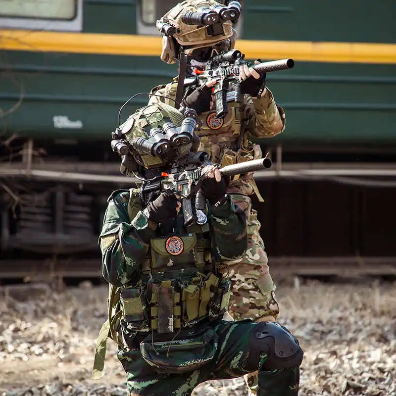 Children's Tactical Military Camouflage Suits Boys' Girls' Special Forces Short-Sleeved Clothing Outdoor Summer Camp Equipment