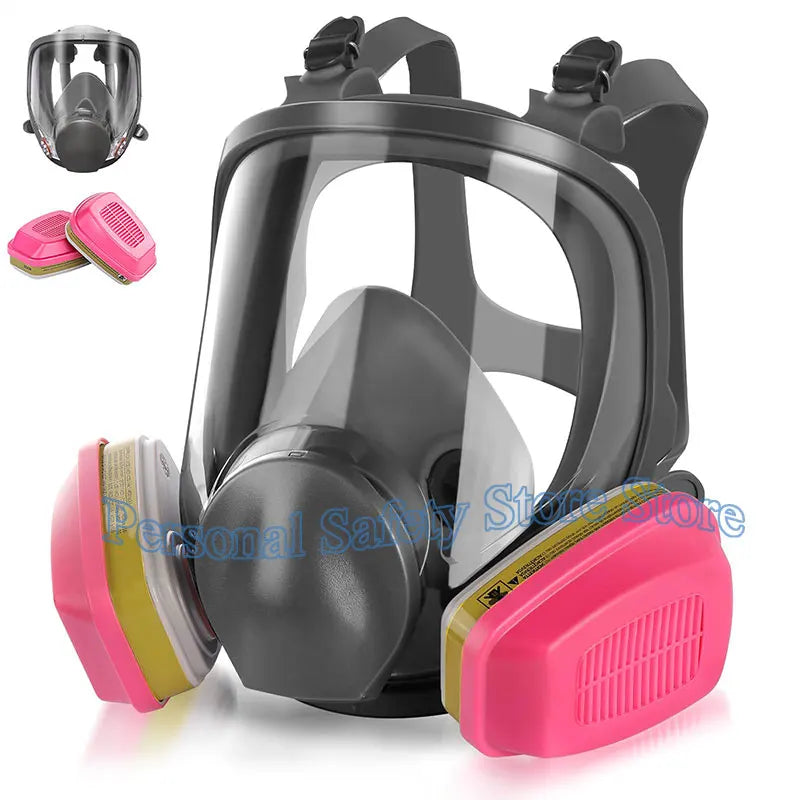 6800 Industrial Painting Spraying Respirator Gas Mask 3 In 1 Suit Safety Work 60926 Filter Dust Full Face Mask Gas mask