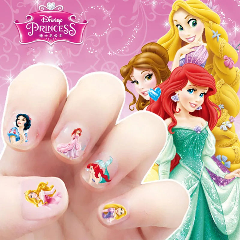 Disney girls cartoon frozen Makeup Toy Nail Stickers Toy Princess Mickey Minnie Mouse for kids gift