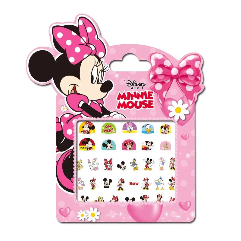 Disney girls cartoon frozen Makeup Toy Nail Stickers Toy Princess Mickey Minnie Mouse for kids gift
