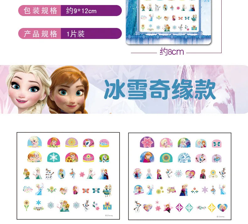 Disney girls cartoon frozen Makeup Toy Nail Stickers Toy Princess Mickey Minnie Mouse for kids gift