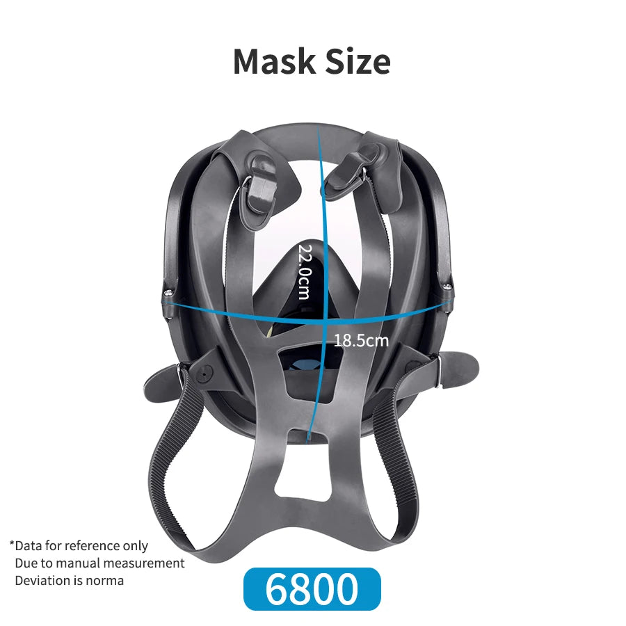 6800 Full Face Respirator Gas Mask Gas Masks Survival Nuclear and Chemical with Activated Carbon Filter