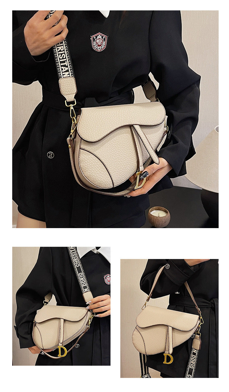 Fashionable and Trendy Women's Saddle Bag with Armpit Strap, 2025 Cross-border New Design, Exclusive and Casual Single Bag