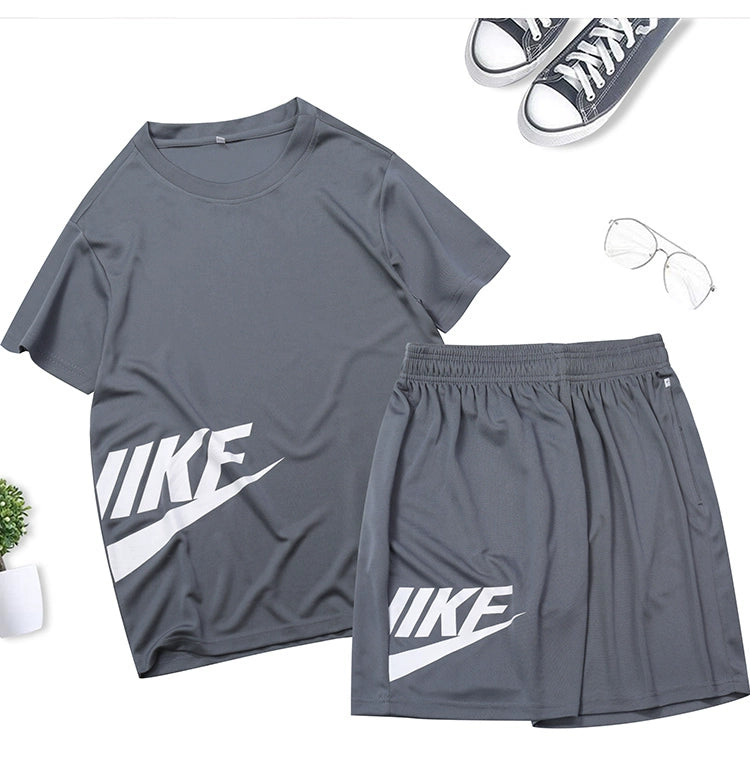 Men's Summer Short Sleeve Quick Drying Clothes Workout Exercise Outfit