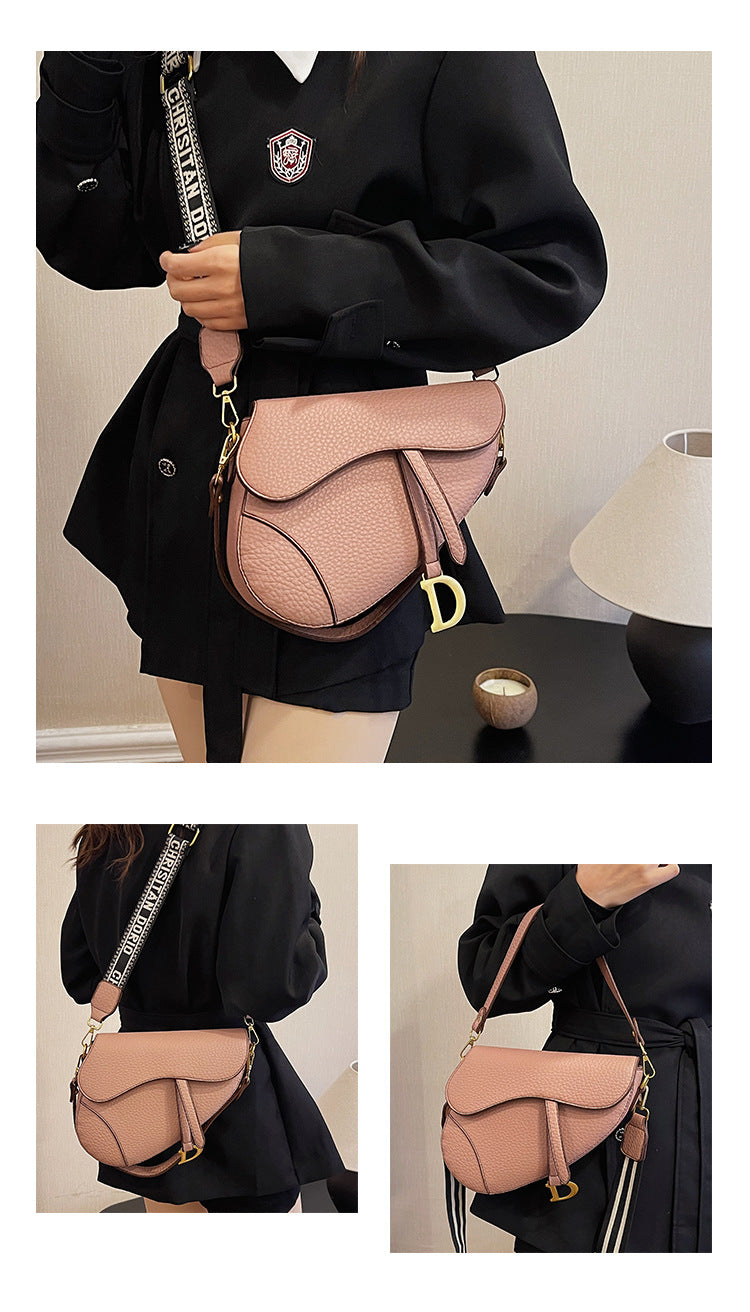 Fashionable and Trendy Women's Saddle Bag with Armpit Strap, 2025 Cross-border New Design, Exclusive and Casual Single Bag