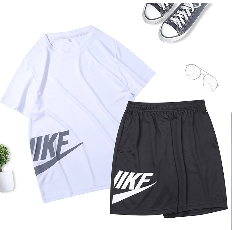 Men's Summer Short Sleeve Quick Drying Clothes Workout Exercise Outfit
