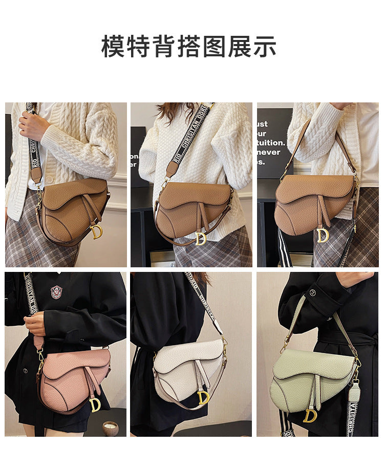 Fashionable and Trendy Women's Saddle Bag with Armpit Strap, 2025 Cross-border New Design, Exclusive and Casual Single Bag