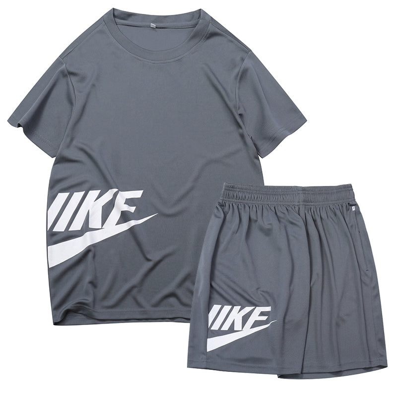 Men's Summer Short Sleeve Quick Drying Clothes Workout Exercise Outfit