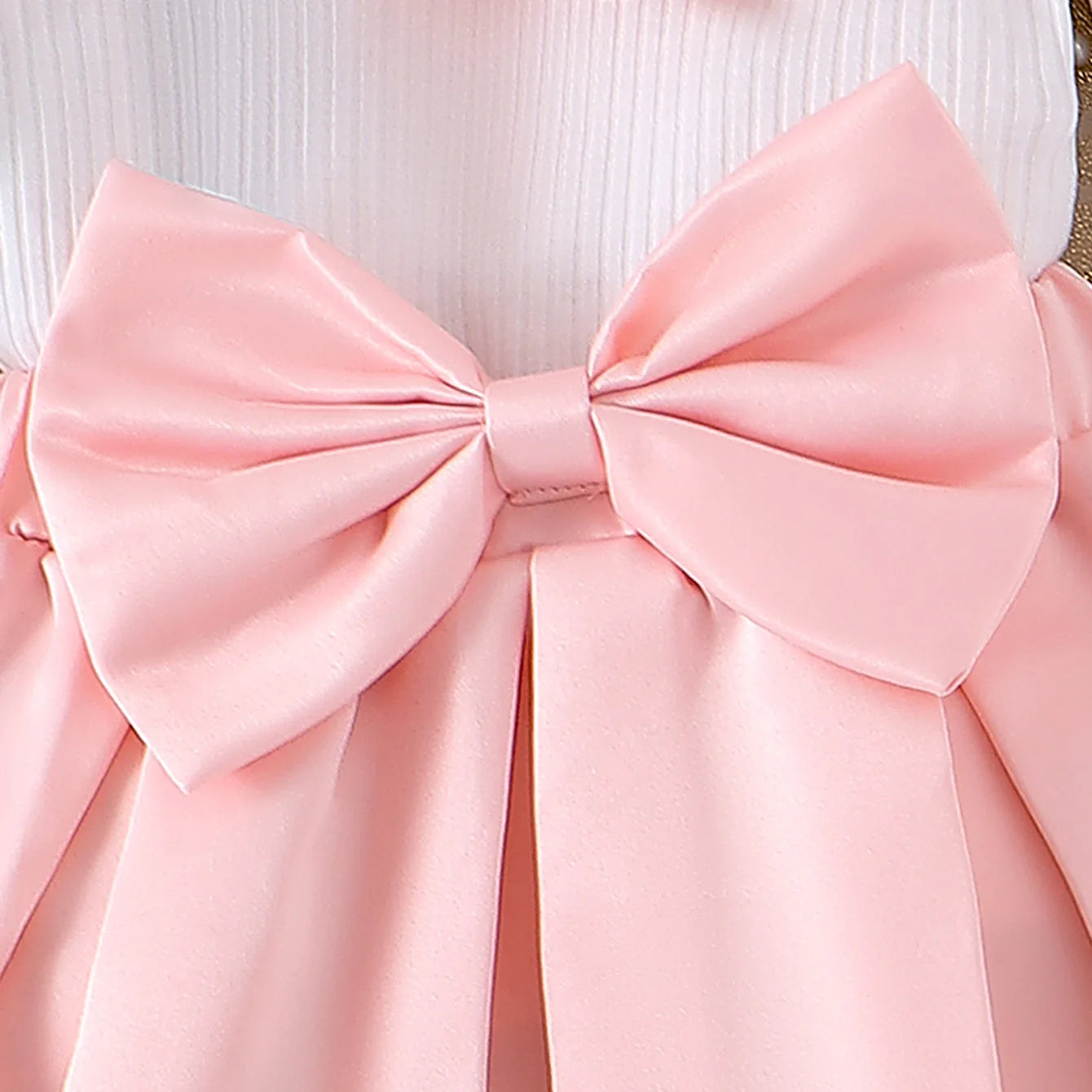 Baby Girl Outfit 0-3Y Pink Heart & Rose 3pcs Set High Neck Top Bow Skirt Hat Toddler Clothing Ensemble for Girls
