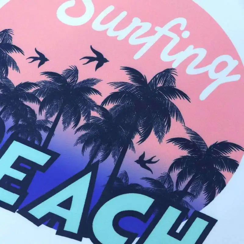 Children Sports Suits Summer Short Sleeve Beach Clothing Set Boy Printing Breathable Kids Short Sleeve Top +Beach Pants