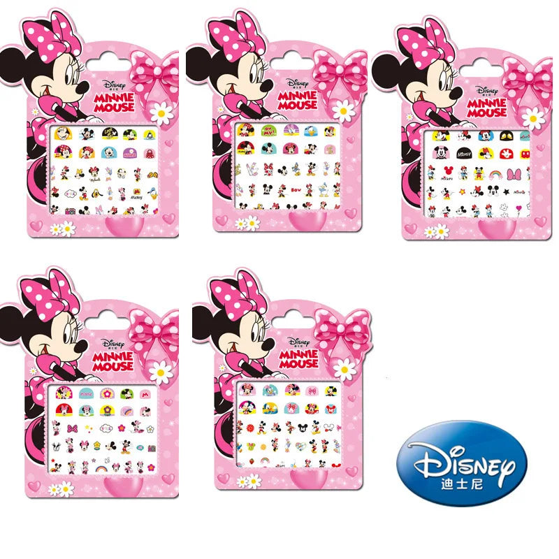 Disney girls cartoon frozen Makeup Toy Nail Stickers Toy Princess Mickey Minnie Mouse for kids gift