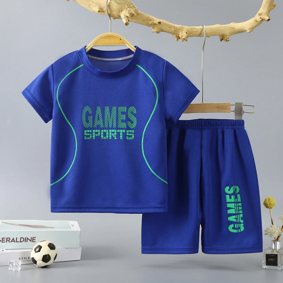 1Set Boy Girl Leisure Set Children Letter Quick Drying Short Sleeve Shorts Sets Summer Kid Clothes Baby Tee+Short Pant Tracksuit