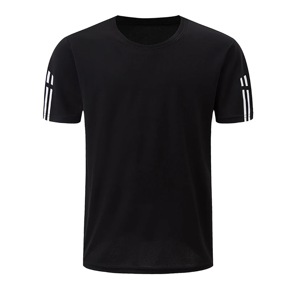 2/4 Pcs Men's Summer Quick-drying Mesh Color Short-sleeved T-shirt Young and middle-aged loose plus size fitness running Joker T
