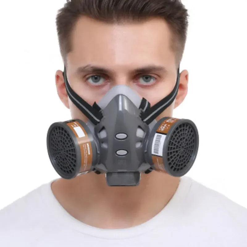 Full/Half Face Gas Mask Safety Fog proof Glasses Set Spray Paint Chemical Pesticide Decoration Formaldehyde Anti-Dust Respirator