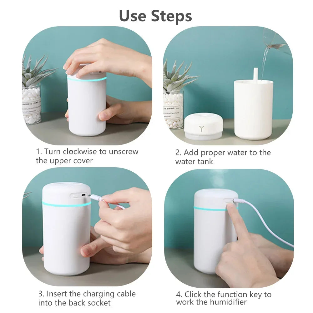 Portable Air Humidifier Essential Aroma Oil humidificadores Home Car Cool Mist Sprayer Fragrance Purifier perfume Diffuser 420ML