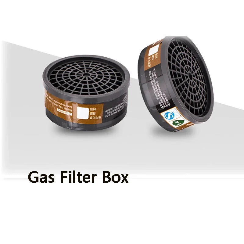 Full/Half Face Gas Mask Safety Fog proof Glasses Set Spray Paint Chemical Pesticide Decoration Formaldehyde Anti-Dust Respirator