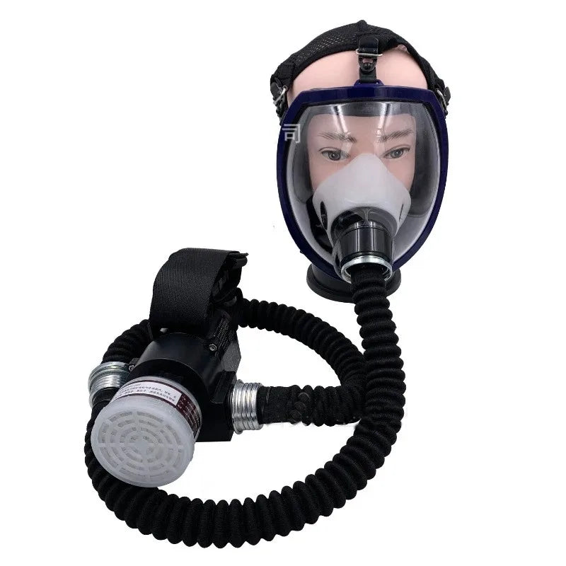 Electric Constant Air Flow Supplied Fed Full/Half Face Gas Mask Breathing System Protective Respirator Device Workplace Safety
