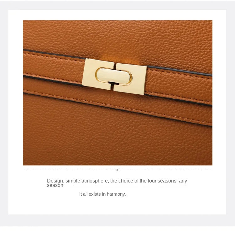 Women's soft leather handbag simple small square bag casual women's bucket bag fashionable single shoulder crossbody bag