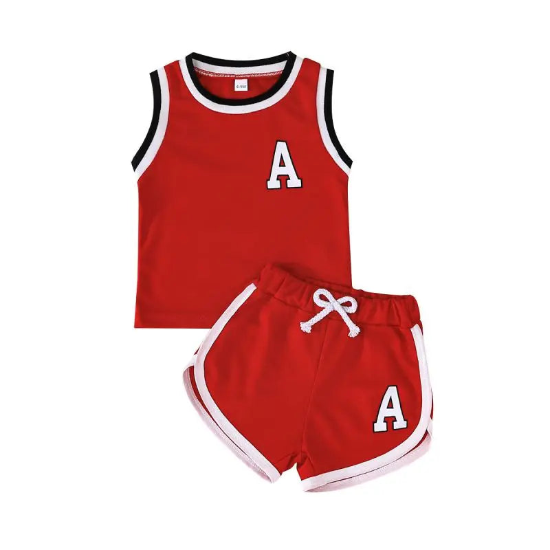 2Pcs Children's Summer Basketball Sets Quick-drying Suits Boys Girls Sport Vest+Shorts Teen Casual Sleeveless Outfits