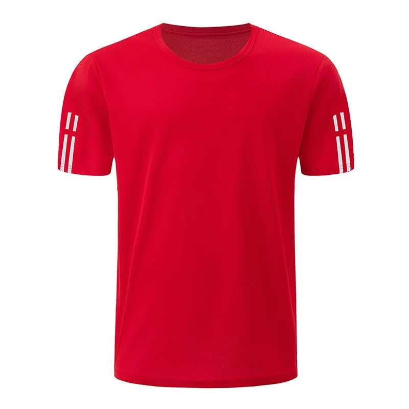 2/4 Pcs Men's Summer Quick-drying Mesh Color Short-sleeved T-shirt Young and middle-aged loose plus size fitness running Joker T