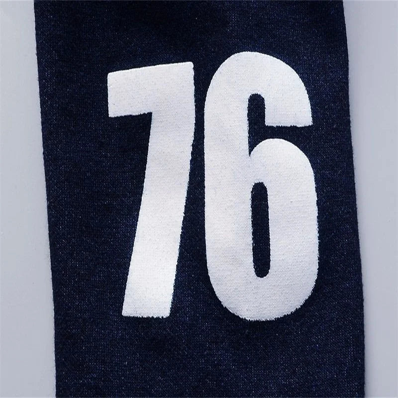 Spring and autumn toddler boy 76 decorative printed coat+elastic jeans suit fashion Joker.