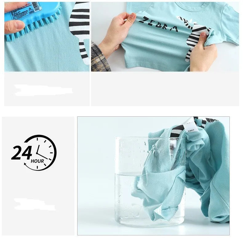 Kid Boy Summer Short Sleeves Tees+Stripe Shorts 2-piece Clothes Set Cartoon Zebra Print Soft Cotton Sports Casual Suit 1-6 Years