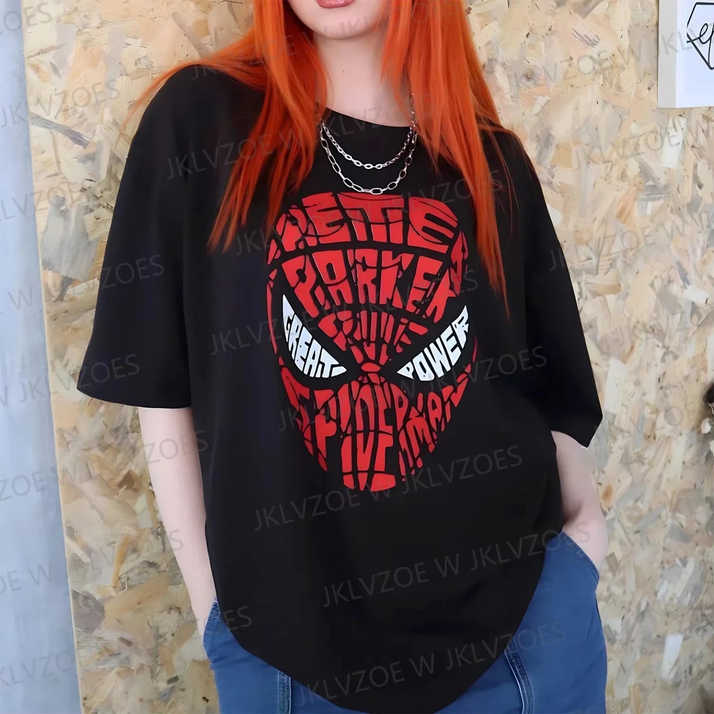2025 Cartoon The Spiders & Bats Summer Cotton T-Shirt With Pajama pants Oversized Suit For Adult/Kids Couple Matching Clothes