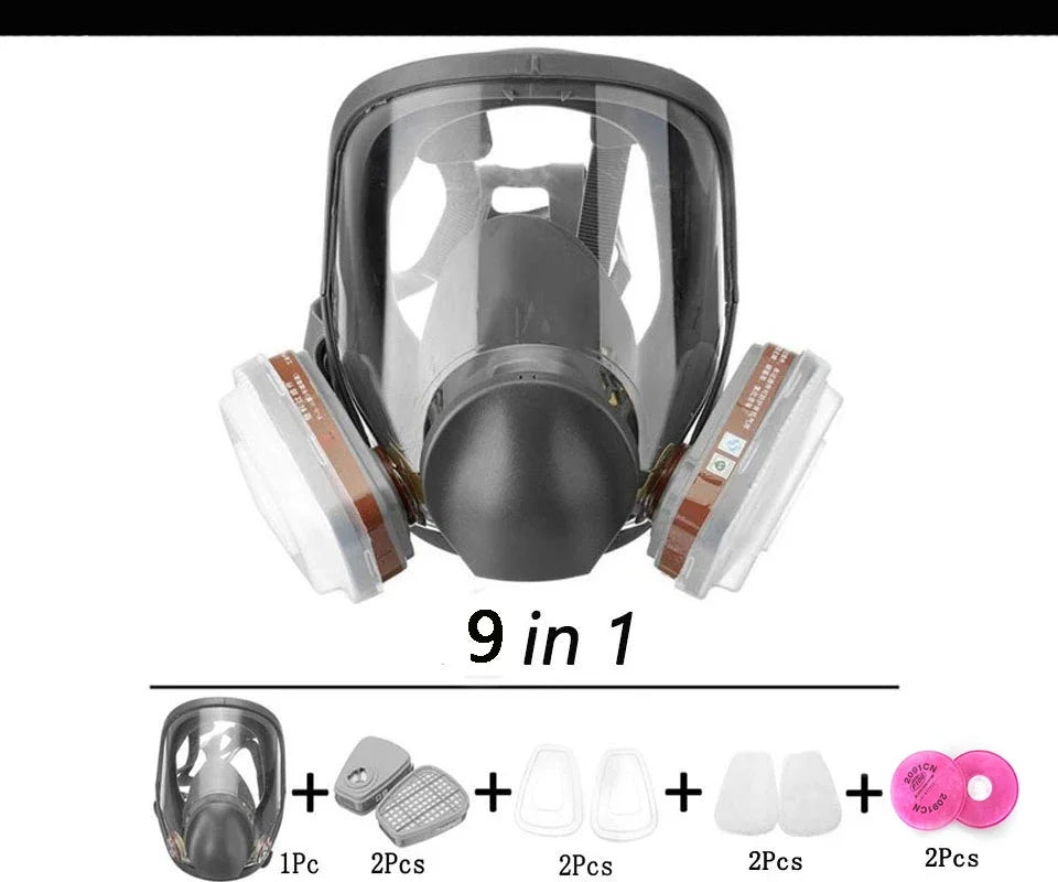 Fog-Proof 6800 Full Face Gas Mask Respirator Sets Industrial Painting Spraying Respiration Safety Work Protective Respirador
