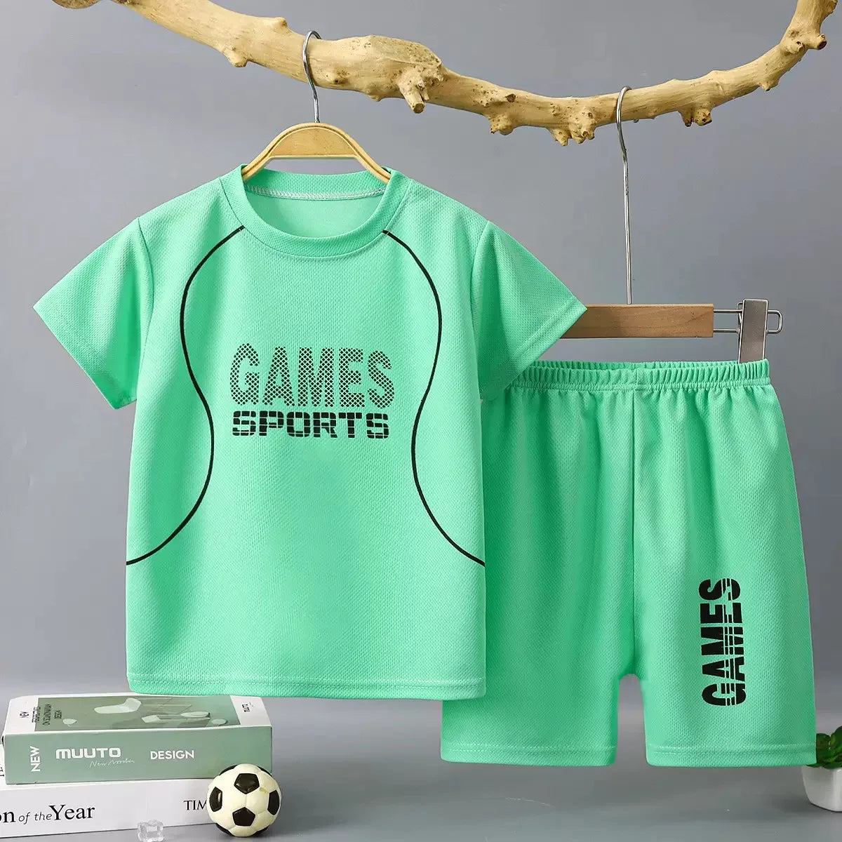 1Set Boy Girl Leisure Set Children Letter Quick Drying Short Sleeve Shorts Sets Summer Kid Clothes Baby Tee+Short Pant Tracksuit