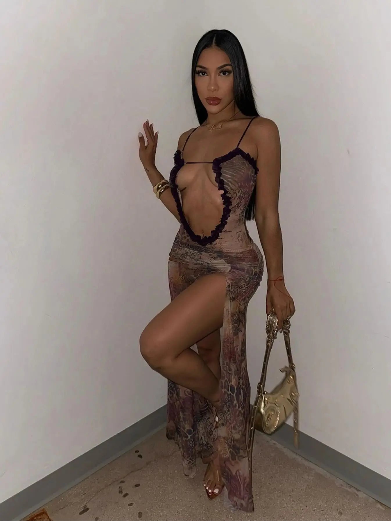 Summer Black Sheer Mesh Beach Dress Women Elegant Sexy Lace-Up Cardigan Slim Maxi Dress Long Sleeve Holidays Party Dresses