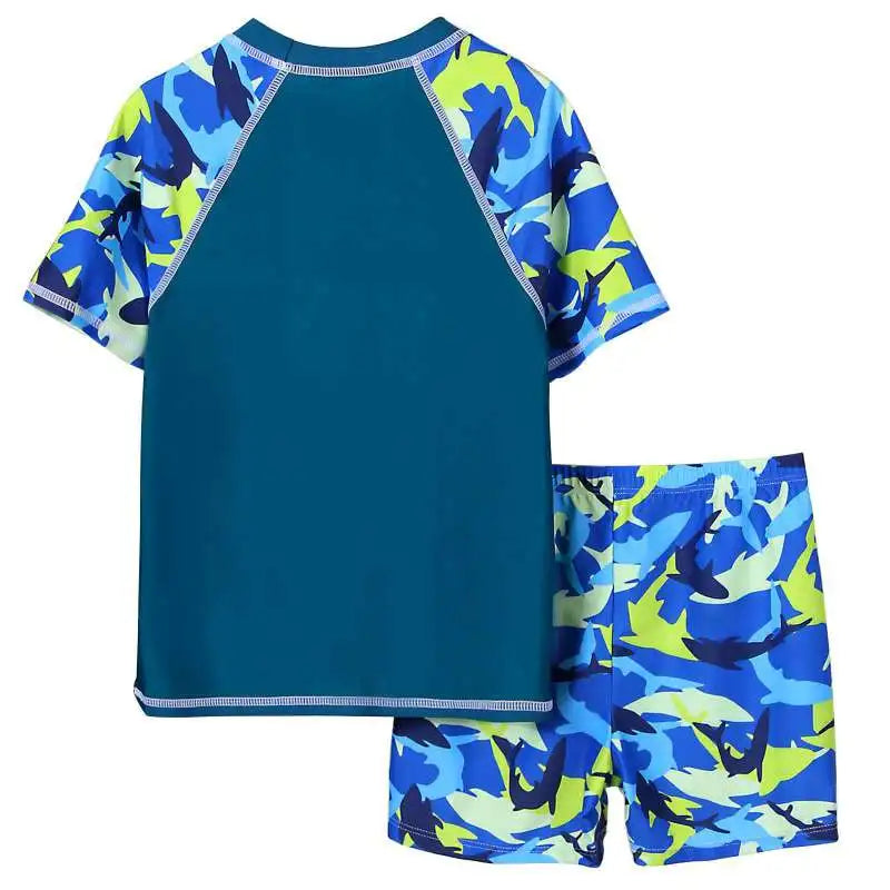 Summer Children Boys Sports Set Outdoor Short Sleeve Tops+ Shorts Suits Fashion Breathable Casual Clothes Sets
