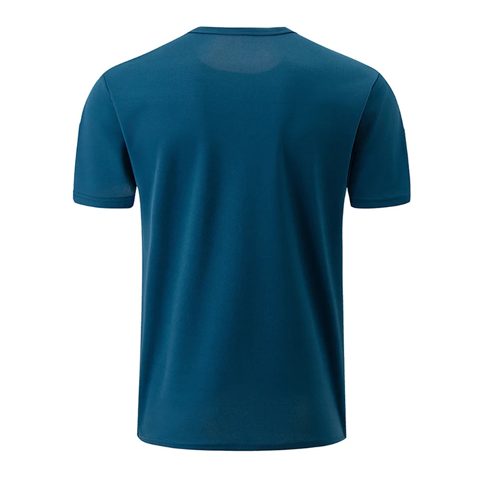2/4 Pcs Men's Summer Quick-drying Mesh Color Short-sleeved T-shirt Young and middle-aged loose plus size fitness running Joker T