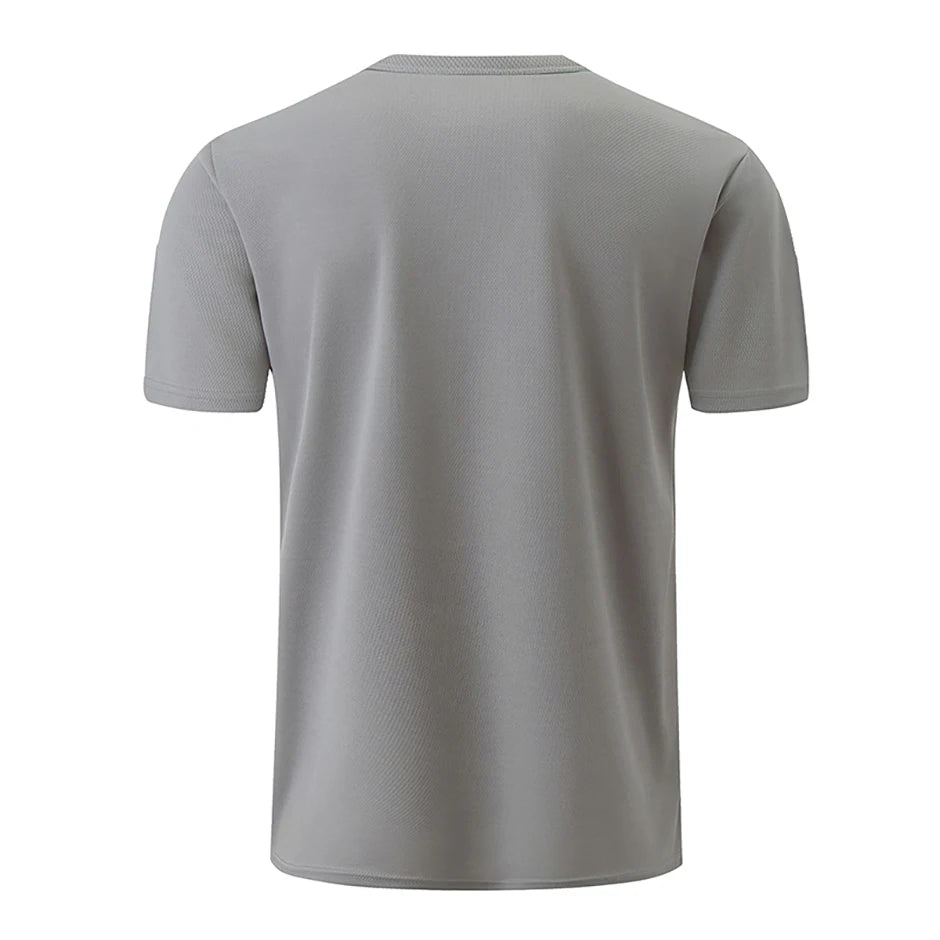 2/4 Pcs Men's Summer Quick-drying Mesh Color Short-sleeved T-shirt Young and middle-aged loose plus size fitness running Joker T