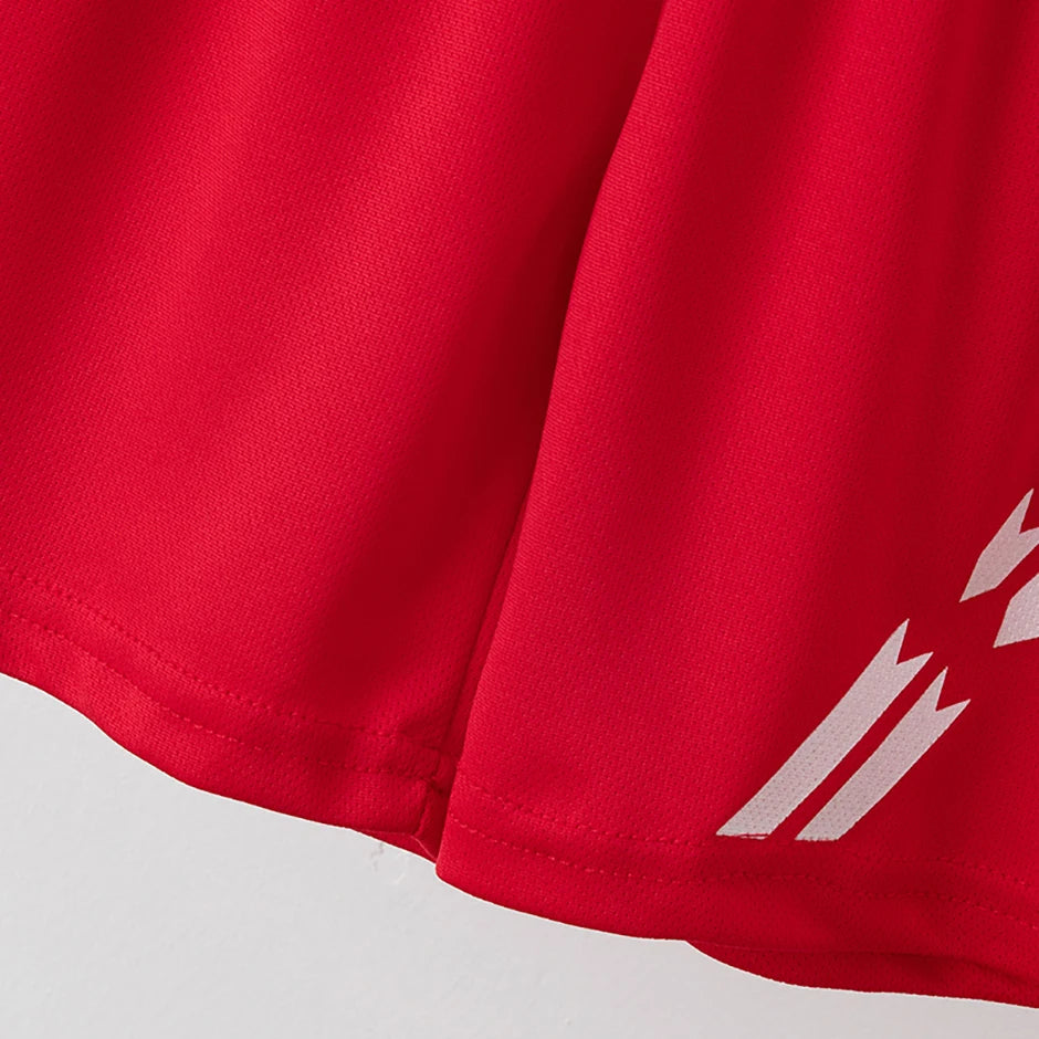 2 Pieces Children's Summer Solid Color Quick Drying Breathable Set Boys' Sports Running Is A Comfortable Top Girls' Loose Shorts
