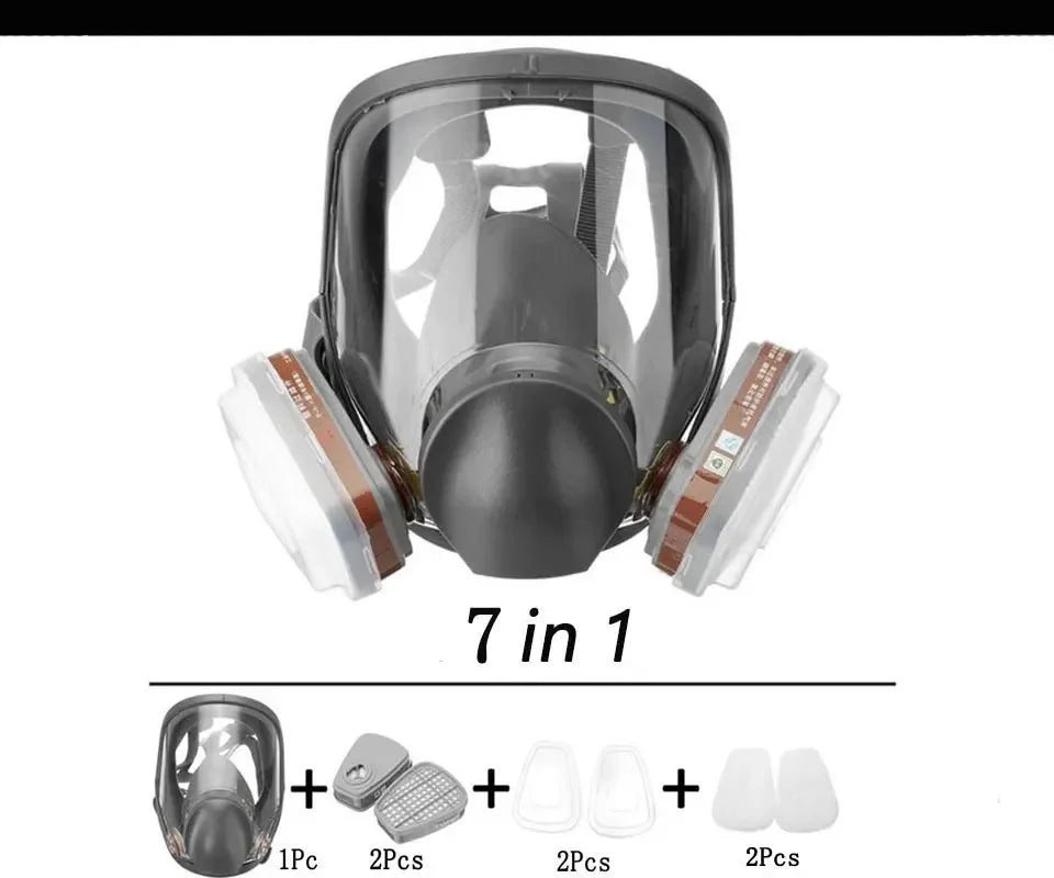 Fog-Proof 6800 Full Face Gas Mask Respirator Sets Industrial Painting Spraying Respiration Safety Work Protective Respirador