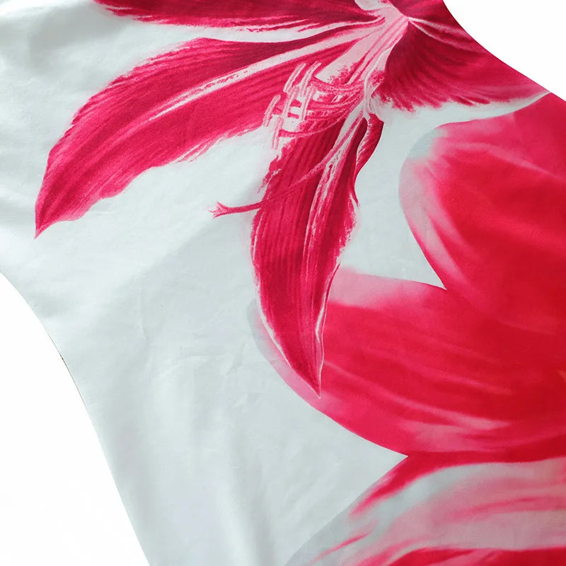 Sexy strapless floral print backless slim fit dress for women in summer 2025 comfortable and elegant beach vacation short skirt