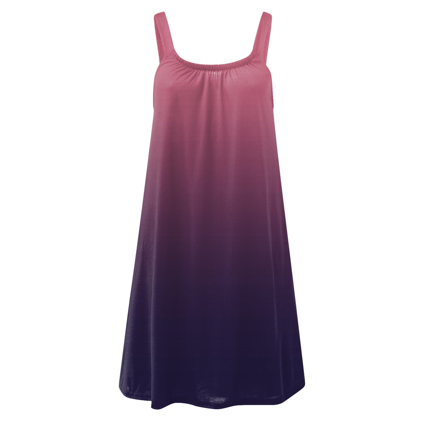 Gradient Print Dresses for Women Summer Sleeveless O Neck Boho Beach Dress Vestidos Ladies Oversized Plus Size Dresses Sundress