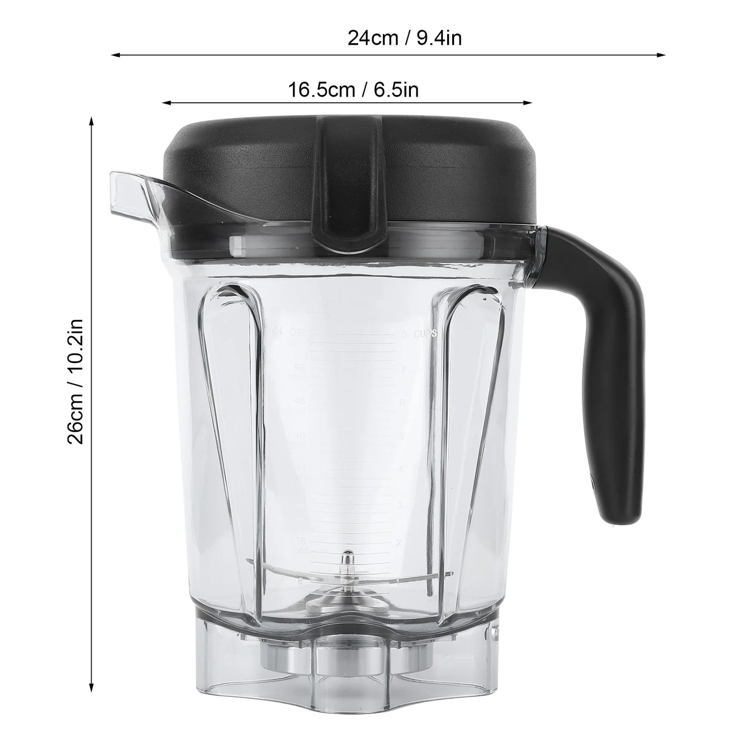 Blender Accessories Transparent Food Blender Container with Blade Lid Replacement Accessories Fit for Container 64oz Blender Cup