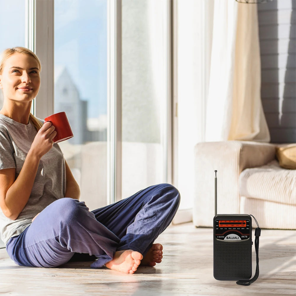 Mini Radio KK19 KK67 KK78 Portable Radio FM AM Battery Operated Handheld Built-in Speaker Radios For Running Walking Small Radio
