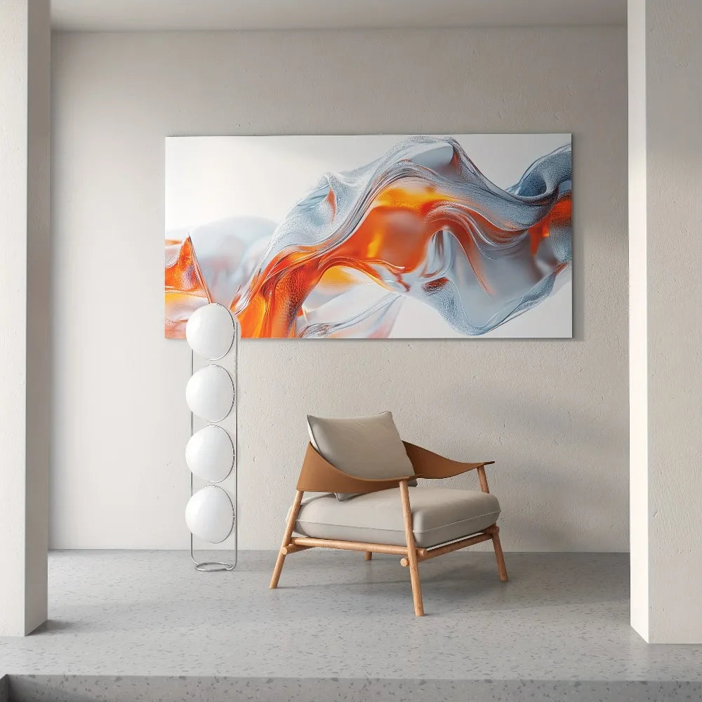 Image Fusion - Artistic language fusion, abstract space image interpretation, 1.5 inch thick pine solid wood frame