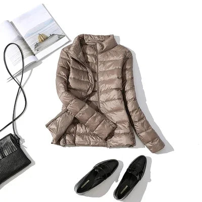 Ultra Light Down Jacket 2025 New Parkas basic Winter jackets Female Women velvet hooded Coats autumn Down Jacket Womens Outwear