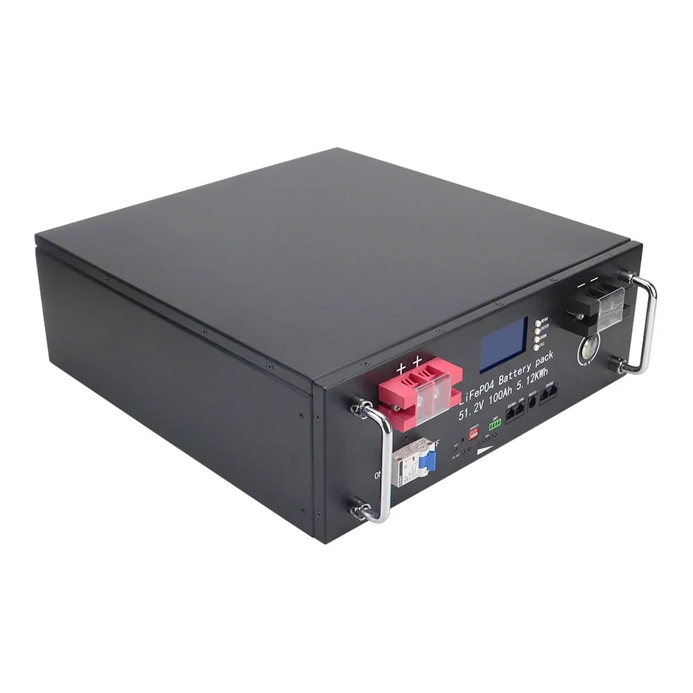 48V 100AH LiFePO4 Battery Pack Built-in BMS Lithium Iron Phosphate Cells For Replacing Most of Backup Power Home Energy Storage