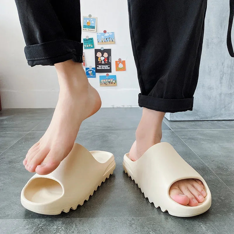 Unisex House Shoes Non-Slip thick Soft Platform Slide Sandals for Women Men Indoor Outdoor Shower Bathroom Slipper for Adult