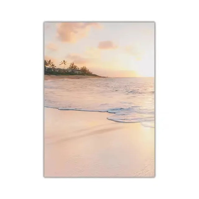 Natural Seascape Blue Sea Beach Landscape Posters and Prints Modern Canvas Painting Wall Art Picture for Living Room Home Decor