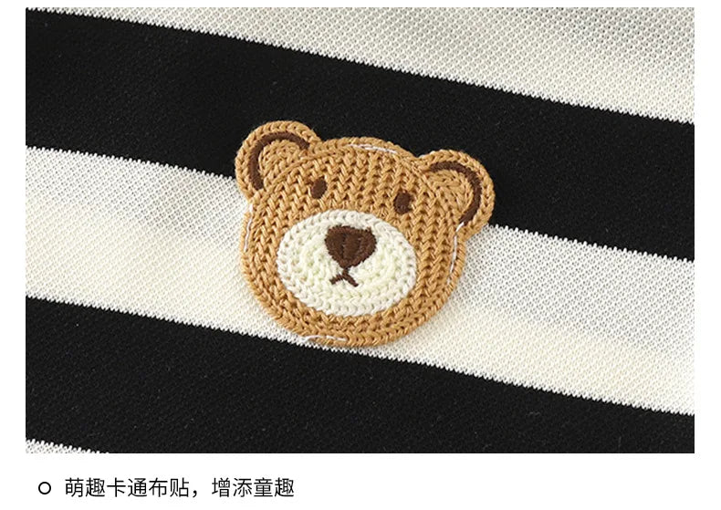 Children Boys Short Sleeves Suit Summer Stripe Kid Boy Outfit Infant Baby Boys Top+cotton Shorts Tracksuits Toddler Girl Clothes