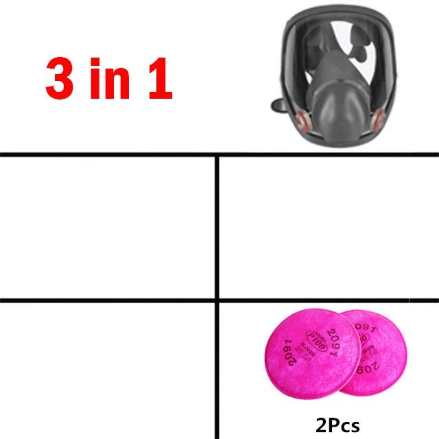 Protection 3/15/17 For 1 safety-type respirator gas mask 6800 type gas mask Painting Spraying Full face mask