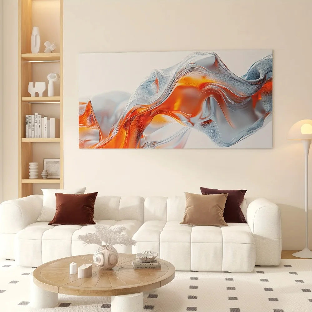 Image Fusion - Artistic language fusion, abstract space image interpretation, 1.5 inch thick pine solid wood frame