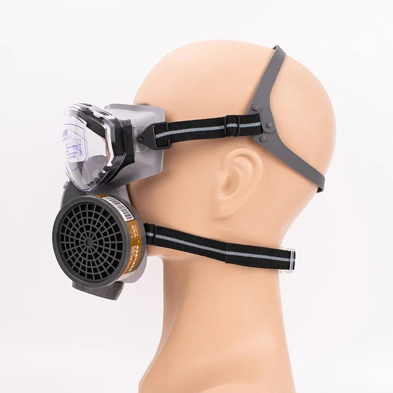 Full/Half Face Gas Mask Safety Fog proof Glasses Set Spray Paint Chemical Pesticide Decoration Formaldehyde Anti-Dust Respirator