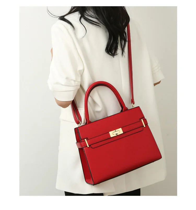 Women's soft leather handbag simple small square bag casual women's bucket bag fashionable single shoulder crossbody bag