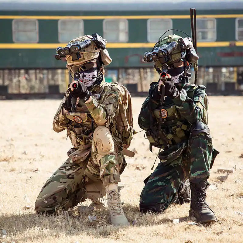 Children's Tactical Military Camouflage Suits Boys' Girls' Special Forces Short-Sleeved Clothing Outdoor Summer Camp Equipment